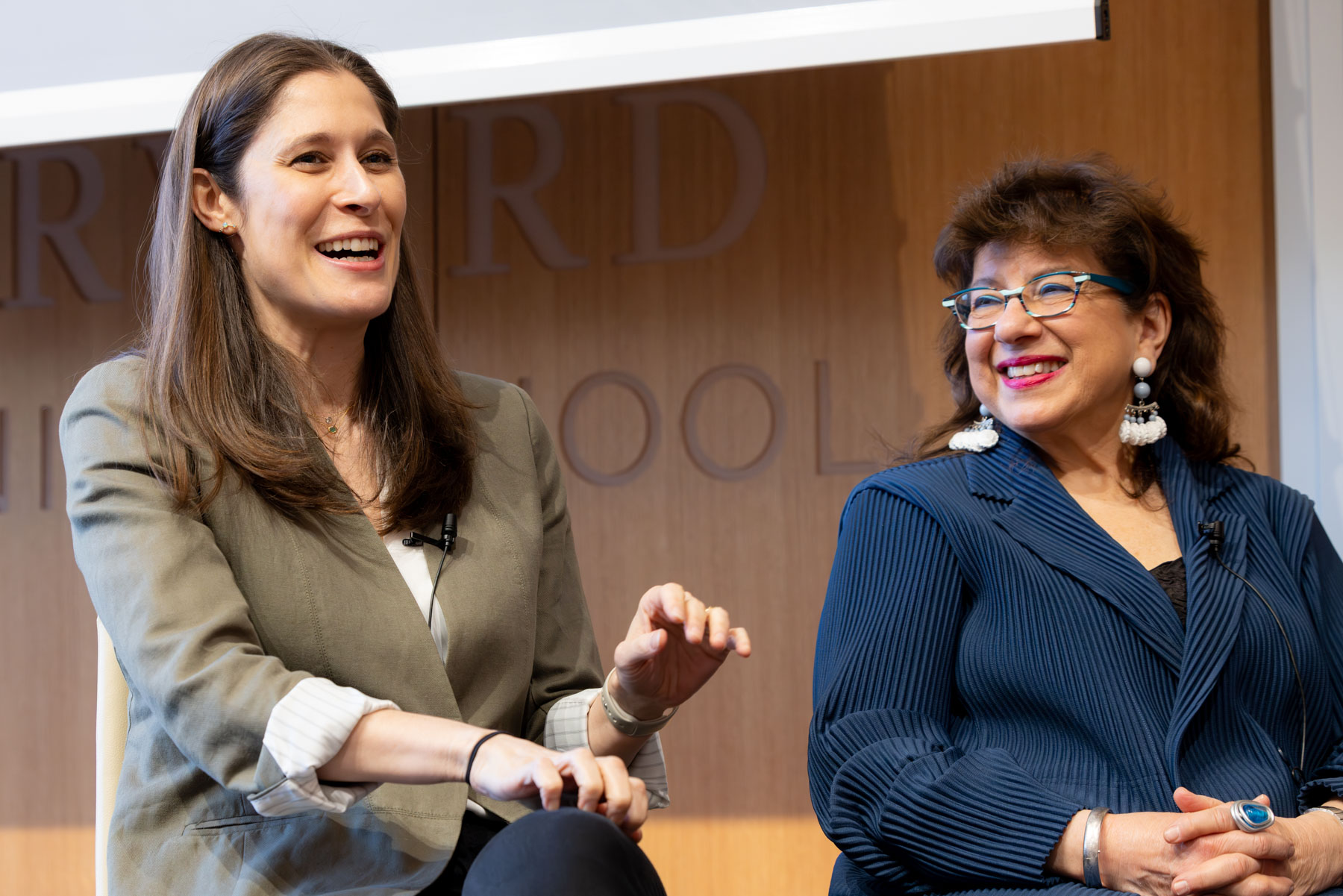 Sara Wolitzky and Sussanah Heschel speak during a panel discussion