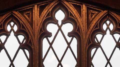 Decorative transom above Swartz Hall entrance