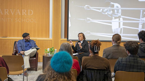 Lonnie Ali, wife of Muhammad Ali and co-founder of the Muhammad Ali Center (MAC), and Muslim Chaplain at Harvard University and Instructor in Muslim Studies, Imam Khalil Abdur-Rashid