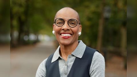 Kelly Brown Douglas smiling outdoors