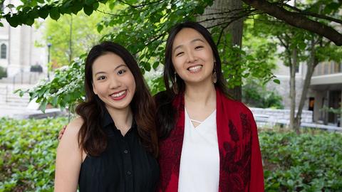 Sally Wang, left, and Ivy Wang