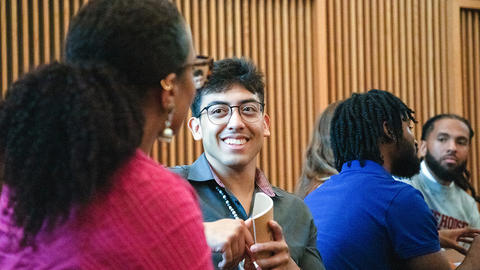 Participants at an HDS Admission on campus event
