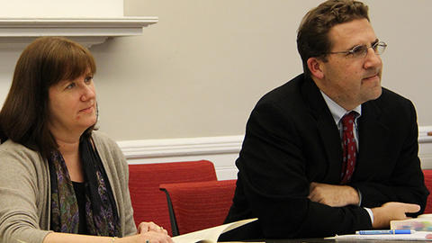 Professors Catherine Brekus and David Holland / Photo: Jonathan Beasley