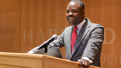 Kevin Ross at a podium