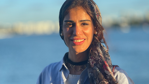 Mashal Furrukh smiling at the camera