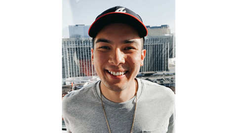 Nathan Samayo smiling at the camera
