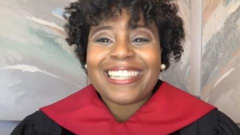 Commencement student speaker Ashley Lipscomb, MDiv '20. Photo: HDS