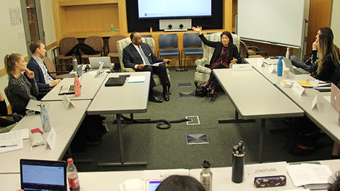 Professor John Brown and Audrey Choi