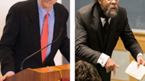 Professors David Lamberth and Cornel West