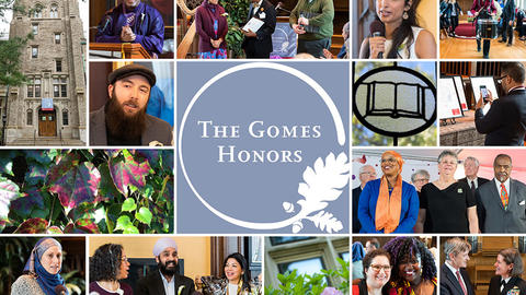 Collage of photos from recent HDS Gomes Honors celebrations