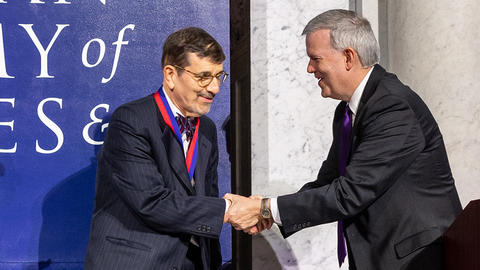 Professor Jon D. Levenson receiving the Barry Prize in receiving the Barry Prize at the Library of Congress on Nov. 8.