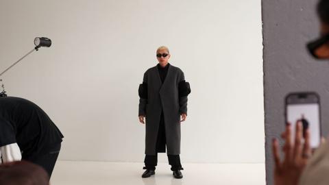 A behind the scenes shoot for Tarpley's NYFW 2024 Presentation 'ANON.' Photo courtesy of Tarpley Brooks Jones. Photograph by Berta Amelinaite