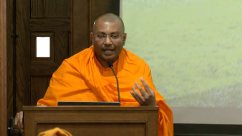 Swami Sachidananda of the Arsha Vidya Gurukul speaking