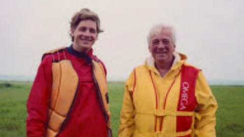 Gregory Whitehead with his father John Whitehead
