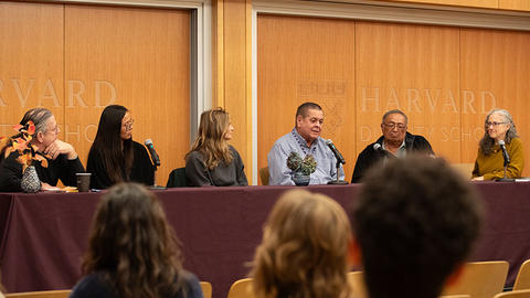 Panelists at the Sugarcane film screening and discussion