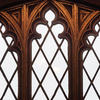 Photo of carved wooden transom over a door