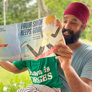 simran jeet singh reading book