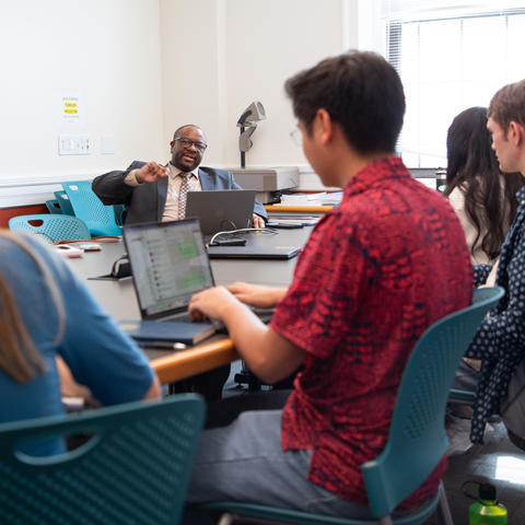 Students and professor in the classroom