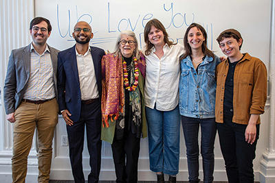 Group photo with Eck and five grad students