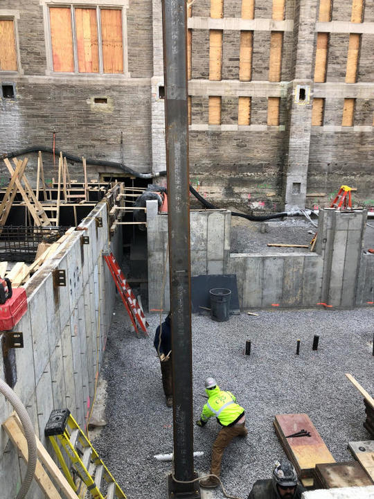 First steel beam installed for Swartz Hall addition