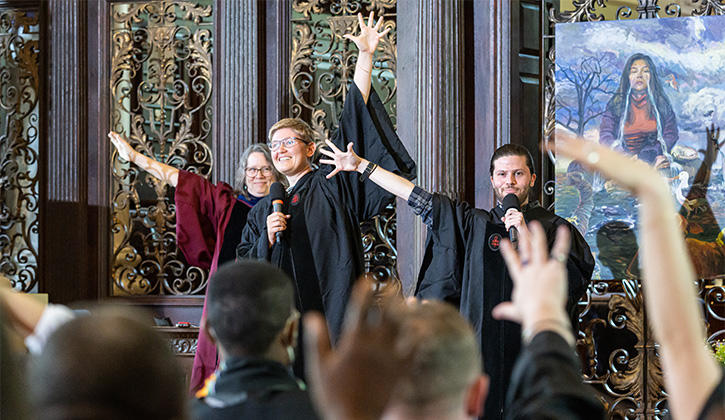 Alexa Klein-Mayer, MDiv ’22, and Alex Baskin, MDiv '22  / Photo: Justin Knight