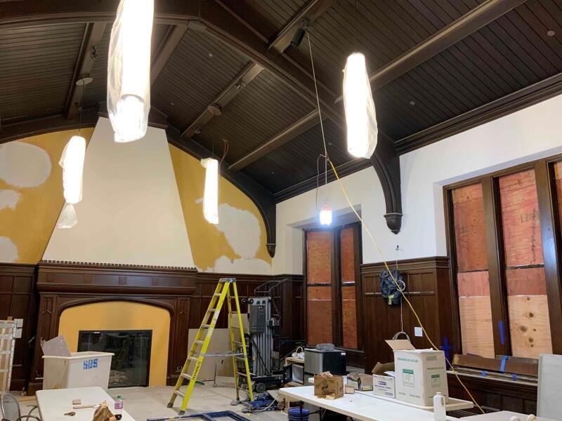 Plaster work in Braun Room