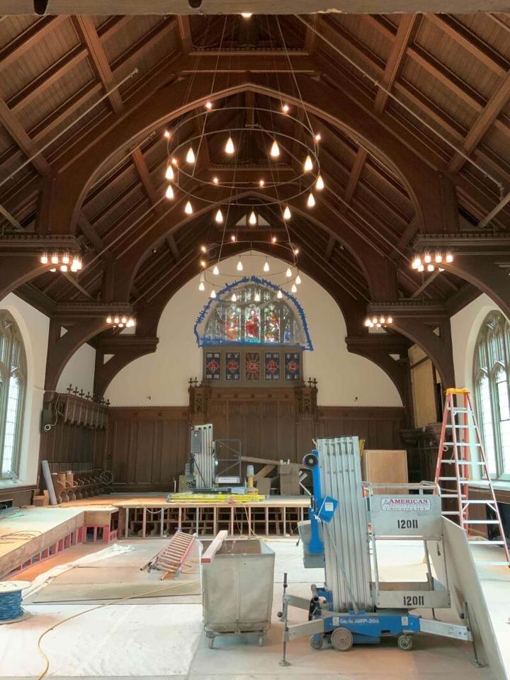 Andover Chapel under construction