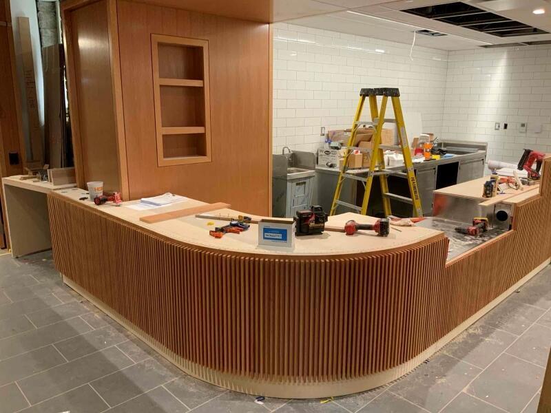 Swartz Hall Commons Cafe under construction