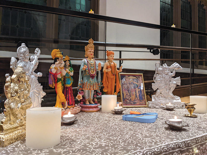 Altar display for Diwali