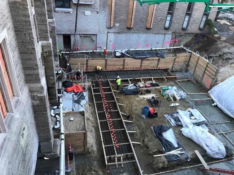 Swartz Hall addition footings