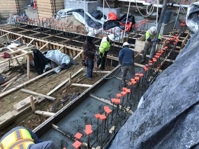 Swartz Hall addition footing installation