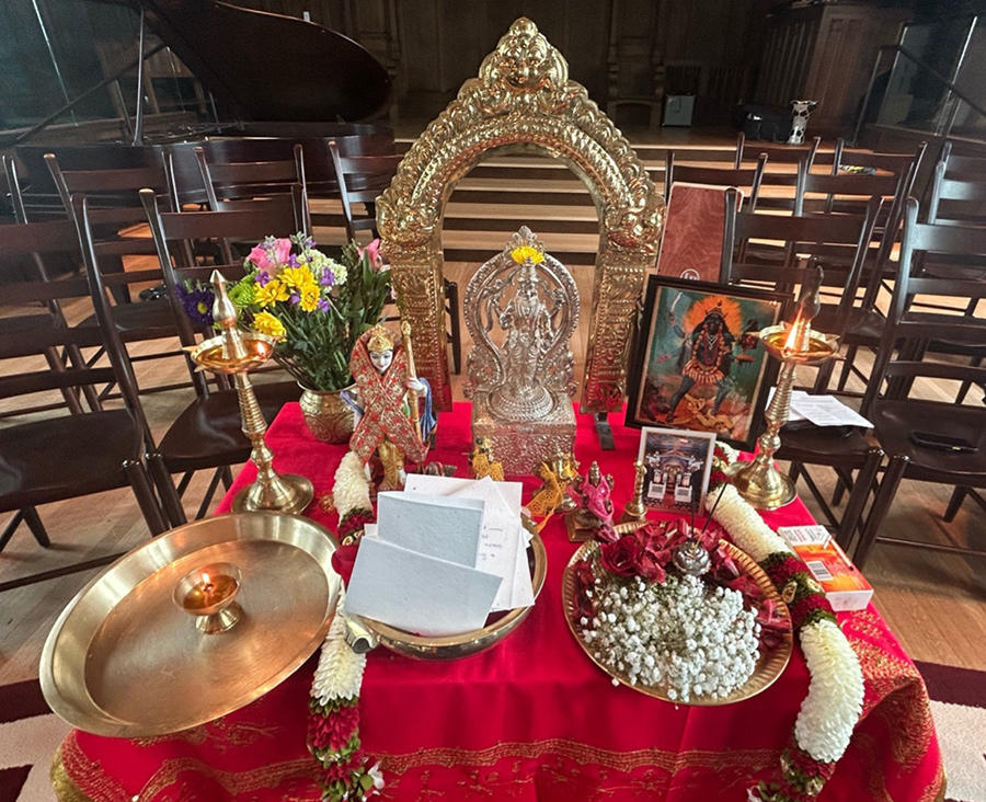 Hindu altar display