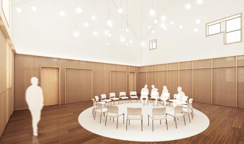 Swartz Hall multifaith space rendering