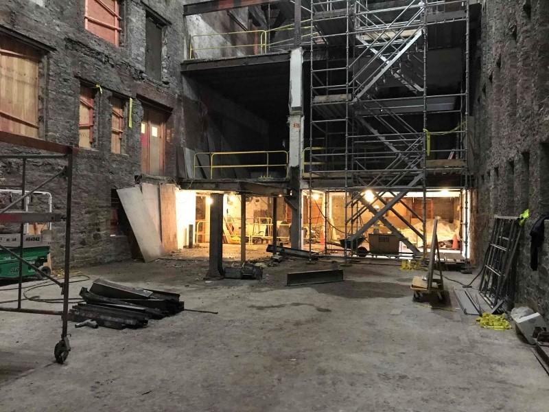 Old stack wing under construction