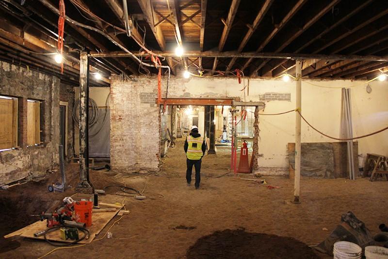 Swartz Hall ground floor demolition