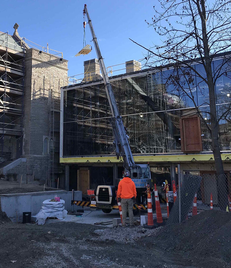 Swartz Hall addition construction