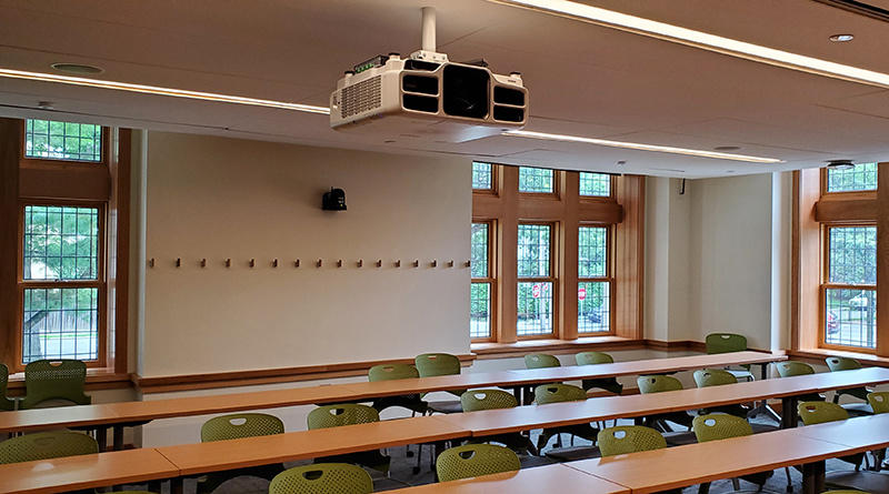 AV technology in a classroom of Swartz Hall