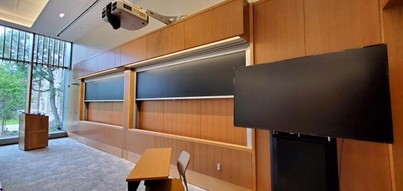 AV technology in the James Room of Swartz Hall