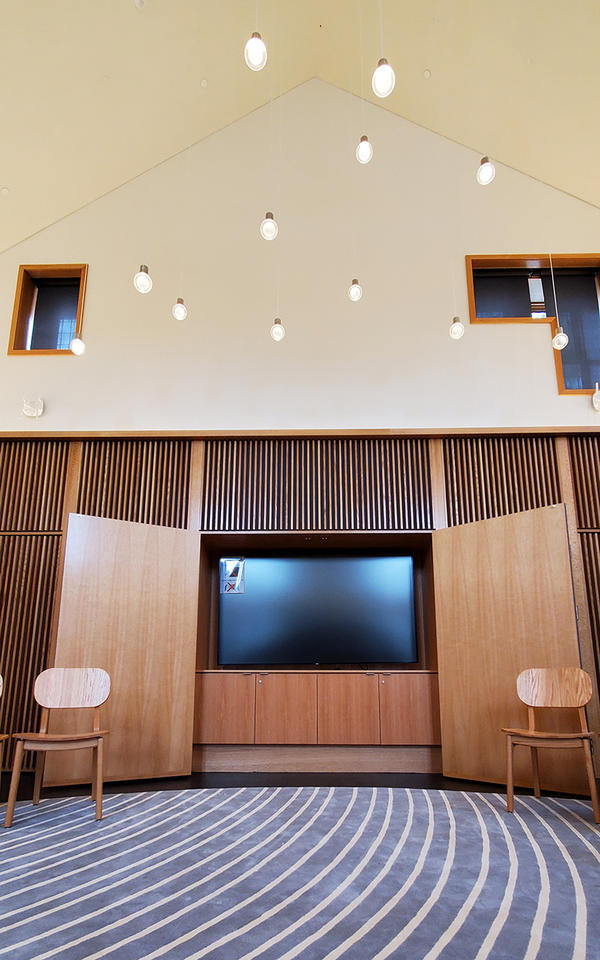 AV technology in the multifaith space of Swartz Hall
