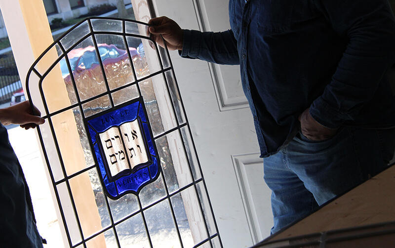 Stained glass window for Swartz Hall