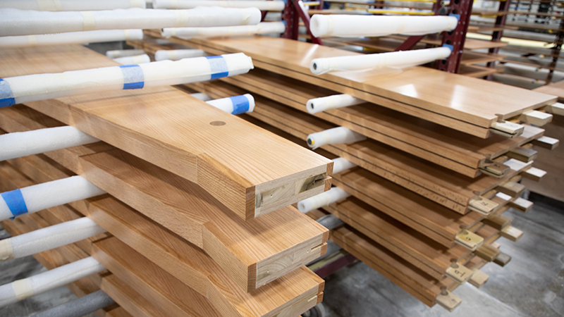 Millwork for Swartz Hall renewal project at Mark Richey Woodworking