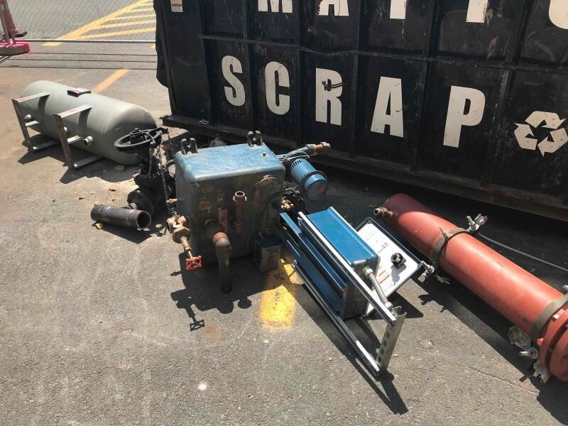 Metal to be recycled from Swartz Hall renewal