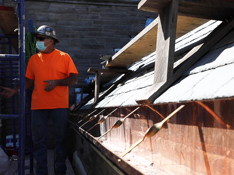 New Swartz Hall roof installation