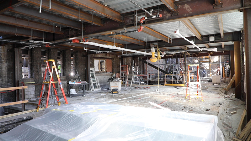 Swartz Hall under construction
