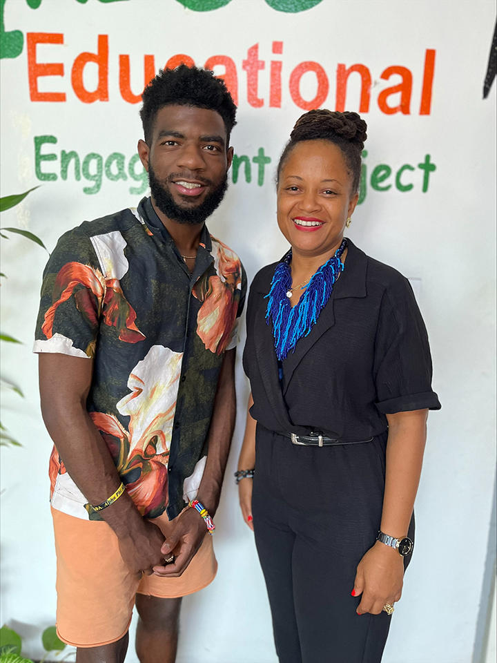 Taylon Lancaster, MDiv '25, pictured with the founder of KEEP, Brenda Moore.