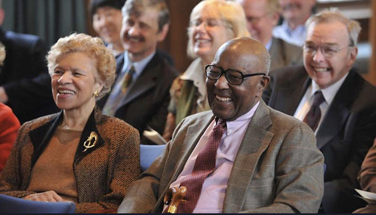 Connie and Preston Williams at the Harvard Theological Review Centennial Celebration in April 2008. / Photo: Justin Knight