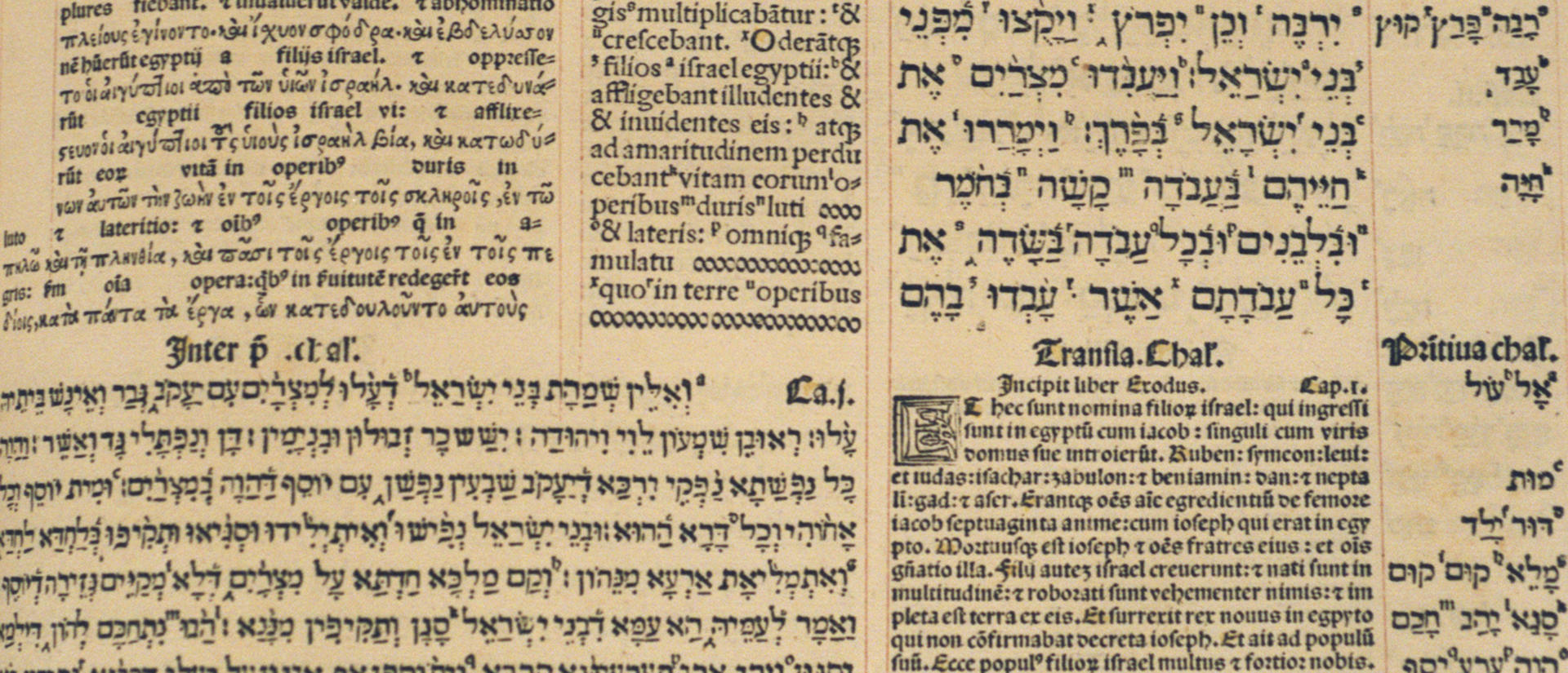 Historic religious text in multiple languages