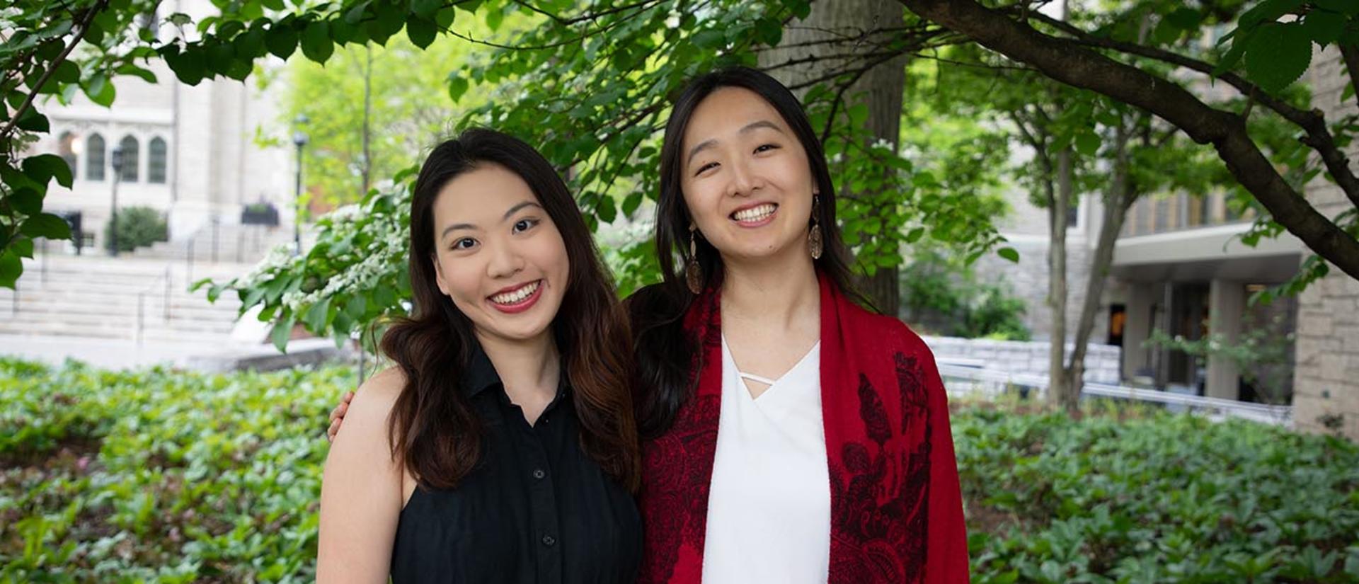Sally Wang, left, and Ivy Wang