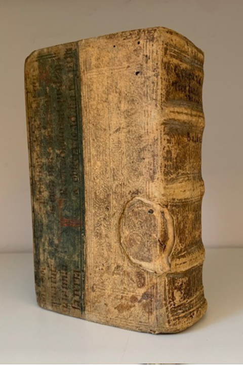 Exterior of book with leather cover