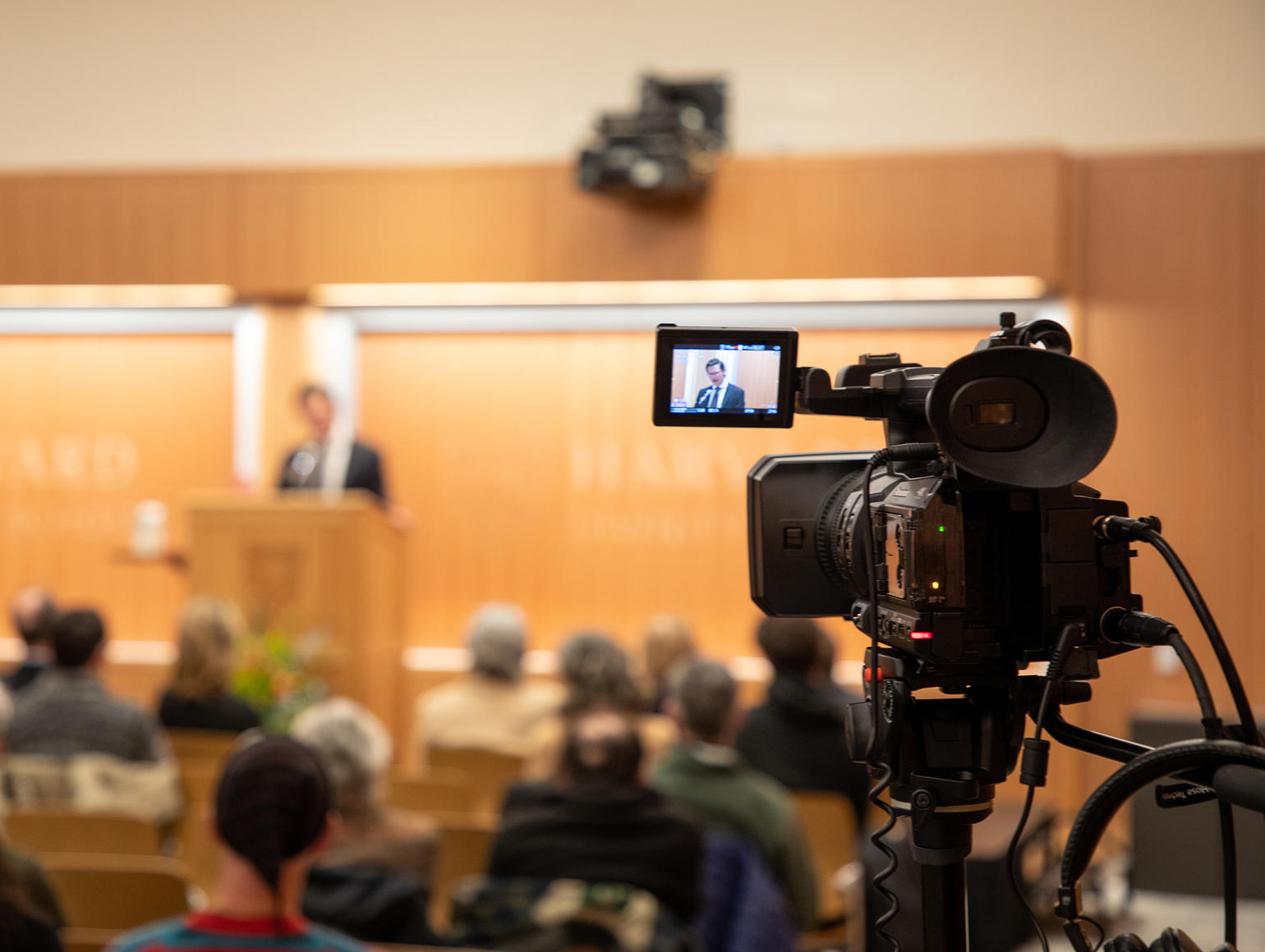 Video camera recording an event